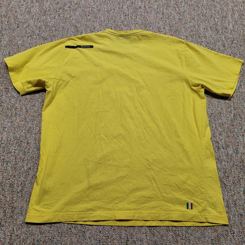 Ferrari Mens Yellow Short Sleeve Scuderia Shield Logo Racing T-Shirt XXL - Picture 16 of 16